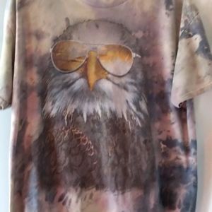 CHEMISTRY VINTAGE "EAGLE MAN" TYE-DYE SHIRT..LARGE..COTTON SHIRT
